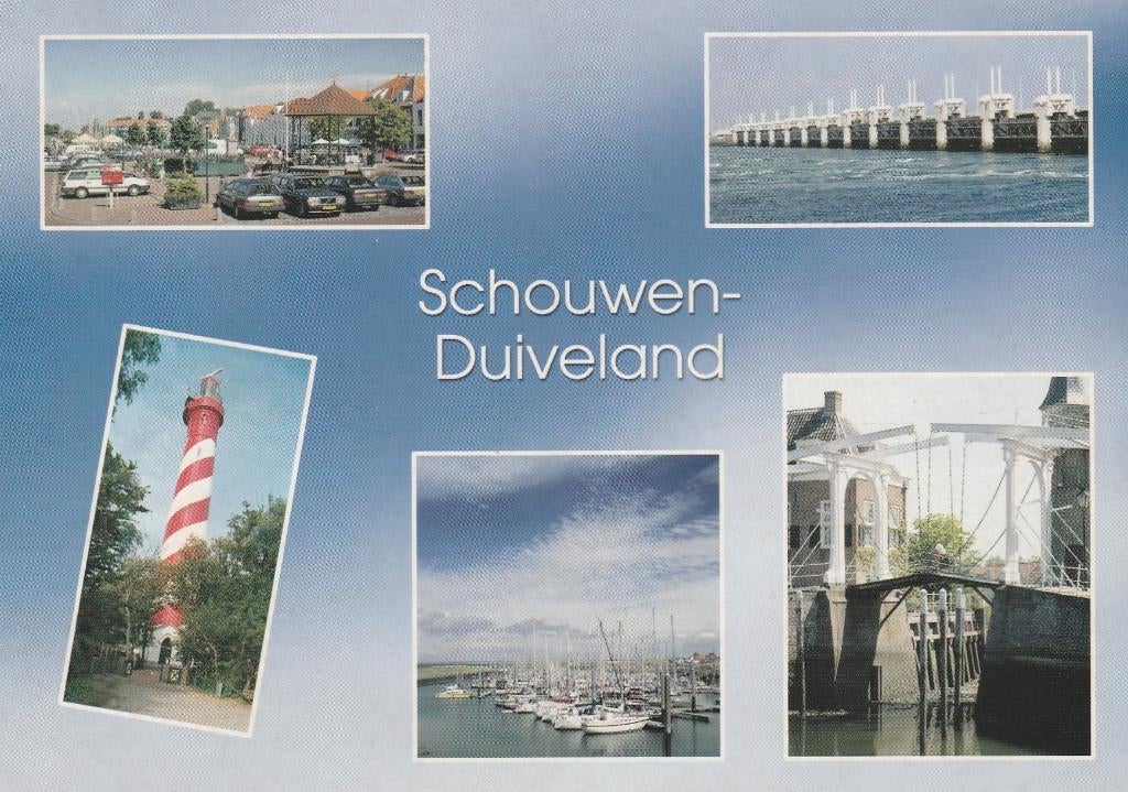 SCHOUWEN DUIVELAND Haven Vuurtoren Stormvloedkering, Verzenden, 1980 tot heden, Gelopen, Zeeland