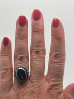 Z251 Prachtige zilveren ring hematiet maat 17,5, Ophalen of Verzenden, Zo goed als nieuw, X, Dame