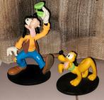 2 Resin beeldjes Goofy + Pluto Eurodisney Disneyland Parijs, Ophalen, Goofy of Pluto, Zo goed als nieuw, Beeldje of Figuurtje