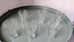 Glazen, bewerkt, subtiel, fijntjes, Antiek en Kunst, Antiek | Glas en Kristal, Ophalen of Verzenden