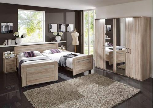 Bern senioren koppelbed - Ruw eiken, Huis en Inrichting, Slaapkamer | Bedden, Nieuw, Ophalen of Verzenden