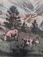 Wandkleed alpenhuisjes koeien geiten bergen weiden 170/67, Huis en Inrichting, Gebruikt, Ophalen of Verzenden
