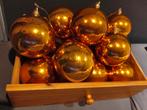 12 XXL kerstballen onbreekbaar goud/brons kleur buiten, Ophalen