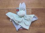 Bambino Mundia lichtgroen - grijs pluche knuffeldoek konijn, Ophalen of Verzenden, Nieuw, Konijn
