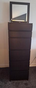 Ikea hoge ladenkast MALM, Huis en Inrichting, Kasten | Ladekasten, Ophalen, Minder dan 50 cm, 5 laden of meer, 100 tot 150 cm
