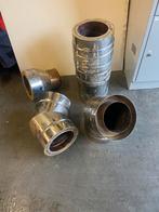 Dubbelwandig RVS kachelpijp 150-220, 30 tot 80 cm, Kachel, Minder dan 60 cm, Ophalen of Verzenden