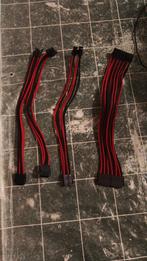 Extensie kabels Rood/Zwart, Ophalen of Verzenden, Gebruikt