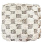 Nieuwe Marokkaanse berber wollen kelim, vloerkussen poef, Nieuw, Ophalen of Verzenden, 50 tot 75 cm, Vierkant