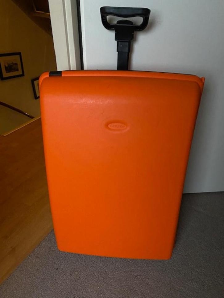 Carlton reiskoffer, 80 x 50 cm, oranje, Sieraden, Tassen en Uiterlijk, Koffers, Gebruikt, Hard kunststof, 70 cm of meer, 45 tot 55 cm