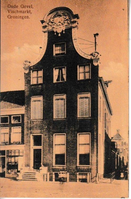 GRONINGEN - VISCHMARKT/OUDE GEVEL, Verzamelen, Ansichtkaarten | Nederland, Ongelopen, Groningen, Ophalen of Verzenden