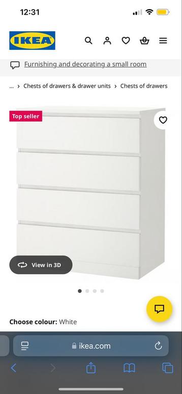 IKEA MALM WIT - afbeelding 3