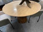 Tafelblad travertin 130cm zonder poot b keus hoge korting, Ophalen, Overige materialen, Rond, Nieuw