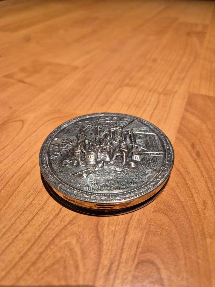 Antieke Poederdoos met Spiegel - 1930, Antiek en Kunst, Antiek | Overige Antiek, Ophalen of Verzenden