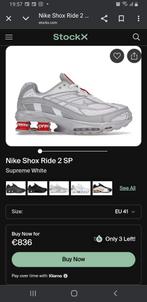 Nike Shox Ride 2 Supreme - Maat 44 - Nieuwstaat, Kleding | Heren, Schoenen, Wit, Nieuw, Ophalen of Verzenden, Sneakers of Gympen
