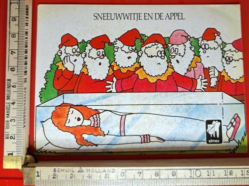 Vintage sticker Sneeuwwitje en de appel 7 dwergen strip, Verzamelen, Stickers, Zo goed als nieuw, Overige typen, Ophalen of Verzenden