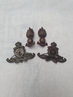 Britse WW1 Royal Artillery cap collar badges, Ophalen of Verzenden, Landmacht, Engeland, Embleem of Badge
