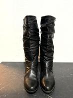 YV3117: Vintage 80s Gathered pull up boots laarzen Size:36, Kleding | Dames, Schoenen, Gedragen, Vintage, Ophalen of Verzenden
