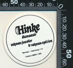 Sticker: Hinke Diamantair Juwelier Opticien - Boxmeer, Verzenden, Zo goed als nieuw, Bedrijf of Vereniging