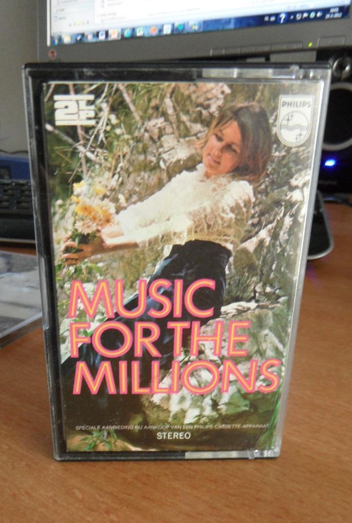 Originele muziekcassette Music for the Millions, Cd's en Dvd's, Cassettebandjes, Gebruikt, Origineel, Klassiek, 1 bandje, Met bewaardoos, rek of koffer