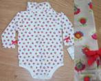 Gebloemde romper l/s maat 80 *NIEUW* (0533), Kinderen en Baby's, Babykleding | Maat 80, Nacht- of Onderkleding, Meisje, Nieuw