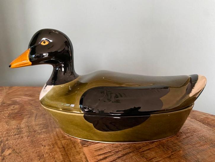 Michel Caugant terrine eend patevorm, Antiek en Kunst, Antiek | Keramiek en Aardewerk, Ophalen of Verzenden