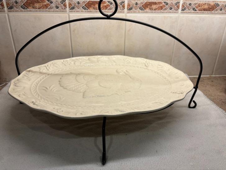 Grote Serveerschaal Kalkoen, Antiek en Kunst, Curiosa en Brocante, Ophalen of Verzenden