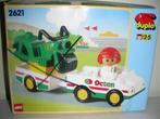 Duplo nr 2621 - auto met aanhangwagen en crossmotor, Ophalen of Verzenden, Zo goed als nieuw, Complete set, Duplo