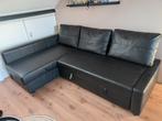 Hoekbank slaapbank Ikea zwart, Ophalen, Gebruikt, Vierpersoons of meer