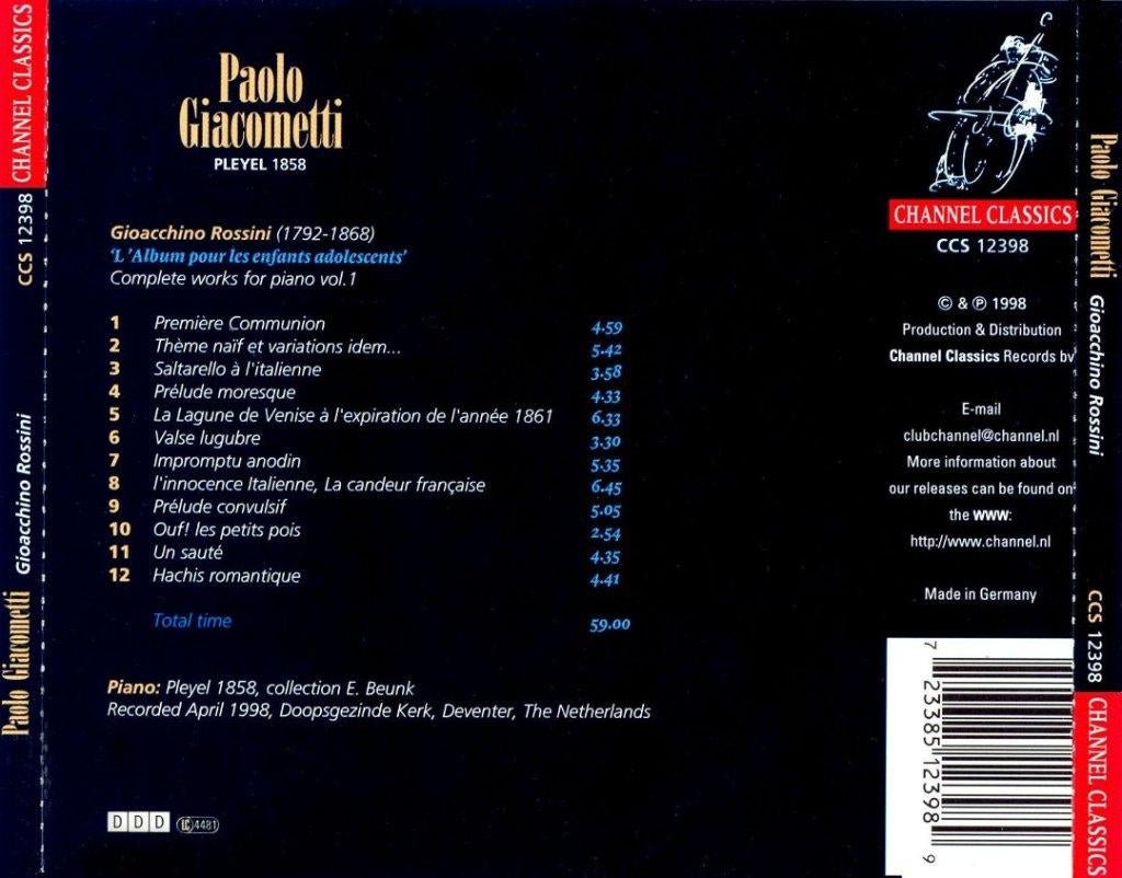 NIEUW Rossini: Fortepiano Works Vol. 1-4 / Giacometti, Ophalen of Verzenden, Romantiek, Nieuw in verpakking, Kamermuziek