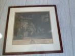 schilderij, ingelijste prent, 39 x 42 cm , litho, Antiek en Kunst, Ophalen of Verzenden