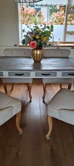 Riviera Maison eettafel inclusief 4 stoelen, Ophalen, Gebruikt, 4 tot 6 stoelen