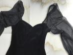 Jintes Zwarte Fluwelen Jurk M, Maat 38/40 (M), Zwart, Ophalen of Verzenden, Zo goed als nieuw