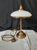 Art Deco Lamp EF Franzen - Messing, Brons & Albast, Ophalen, Metaal, Minder dan 100 cm