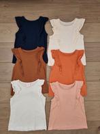 6x shirt T-shirt top ruffle blauw bruin oranje roze mt 104, Ophalen of Verzenden, Zo goed als nieuw, Meisje, Shirt of Longsleeve