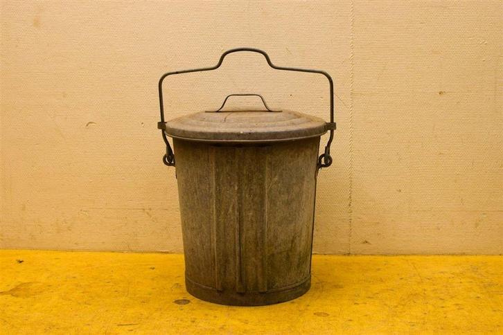 Zinken Vuilnisemmer 47844, Huis en Inrichting, Woonaccessoires | Prullenbakken, Gebruikt, Minder dan 50 cm, Ophalen of Verzenden