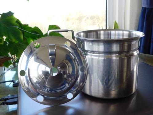 SOLA MELKKOKER.Vintage Sola Gemerkte Melkkoker.FRAAI!, Huis en Inrichting, Keuken | Potten en Pannen, Gebruikt, Rvs, Ophalen of Verzenden