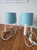 2 Vintage Ikea Tvärs Tafellampen - Blauw/Turkoois, Huis en Inrichting, Lampen | Tafellampen, Kunststof, Ophalen of Verzenden, Zo goed als nieuw