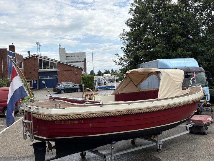 Interboat 21 Classic + Vetus 3 cil + Weekender kap, Watersport en Boten, Sloepen, Gebruikt, 6 meter of meer, Diesel, Polyester