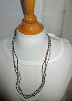ketting 27 bonte glazen kraaltjes retro vintage jaren 70, Ophalen of Verzenden, Zo goed als nieuw, Overige kleuren, Overige materialen