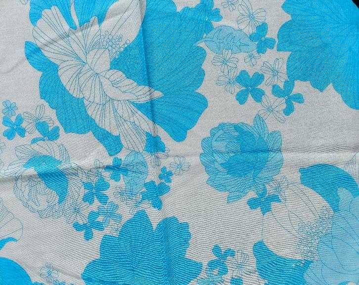 12 Vintage blauw psychedelische servetten 50 x 50 cm (LA5), Huis en Inrichting, Keuken | Textiel, Zo goed als nieuw, Tafelkleed of Tafelzeil