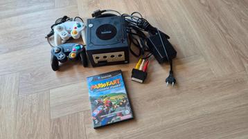 Nintendo GameCube Zwart + 2 Controllers + Mario Kart beschikbaar voor biedingen