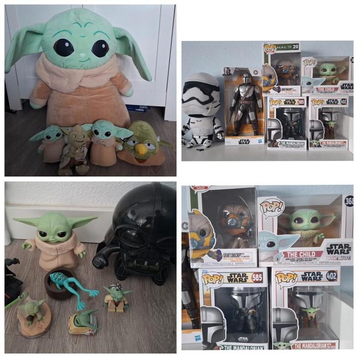 Grote verzameling Star Wars Yoda/Grogu funko, knuffels etc., Kinderen en Baby's, Speelgoed | Knuffels en Pluche, Zo goed als nieuw