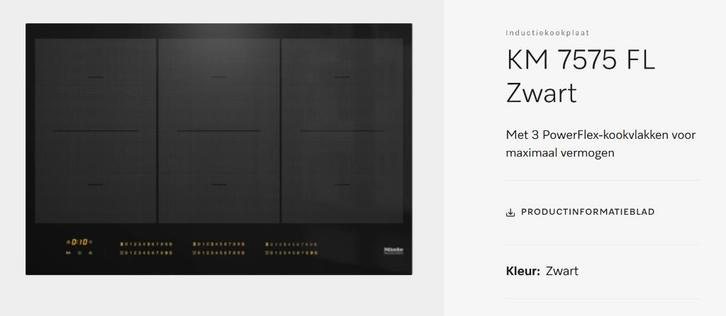 Miele Inductie kookplaat niew, Witgoed en Apparatuur, Kookplaten, Nieuw, Inbouw, Inductie, 5 kookzones of meer, Ophalen