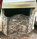 Openhaardscherm. Kasteel haardscherm, Ophalen, Houthaard