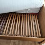 Blank eiken bed., 180 cm, Gebruikt, Ophalen of Verzenden, Tweepersoons