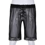 Zwarte kanten sissy boxer / heren sexy gay boxershort, Verzenden, Zwart, Boxer