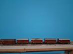 Set van 5 gesloten goederenwagons N spoor, Gebruikt, Gelijkstroom, Trix, Wagon