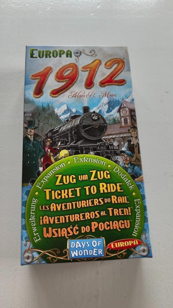 Ticket to Ride Europa 1912 (uitbreiding), Hobby en Vrije tijd, Gezelschapsspellen | Bordspellen, Zo goed als nieuw, Een of twee spelers