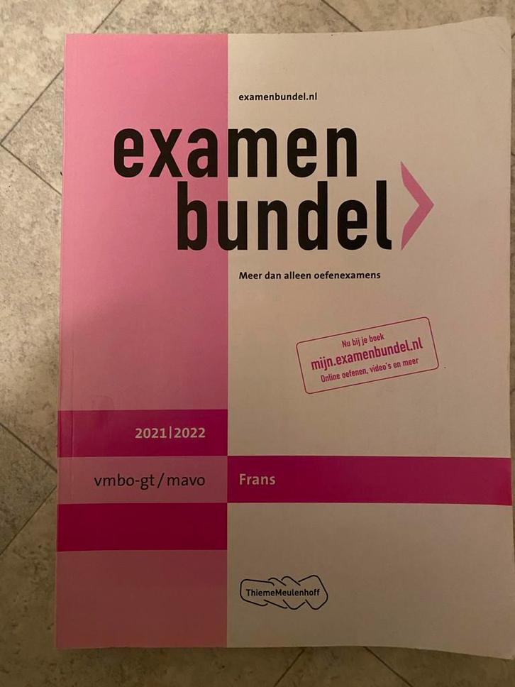 Examenbundel Frans vmbo gt/mavo 2021/2022, Boeken, Studieboeken en Cursussen, Zo goed als nieuw, MBO, Ophalen of Verzenden