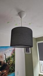 Moderne zwarte hanglamp kinderkamer met gaasstructuur, Ophalen, Stof, Zo goed als nieuw, Modern